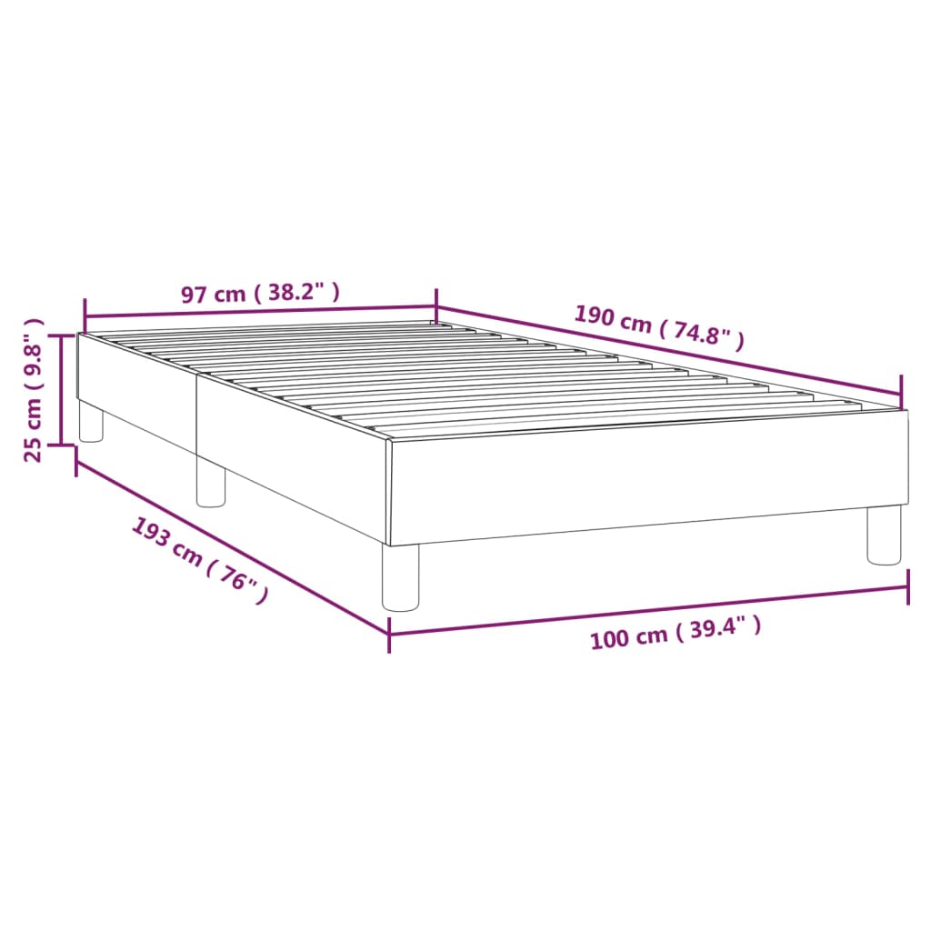 Bed Frame Without Mattress Velvet (Us Only)