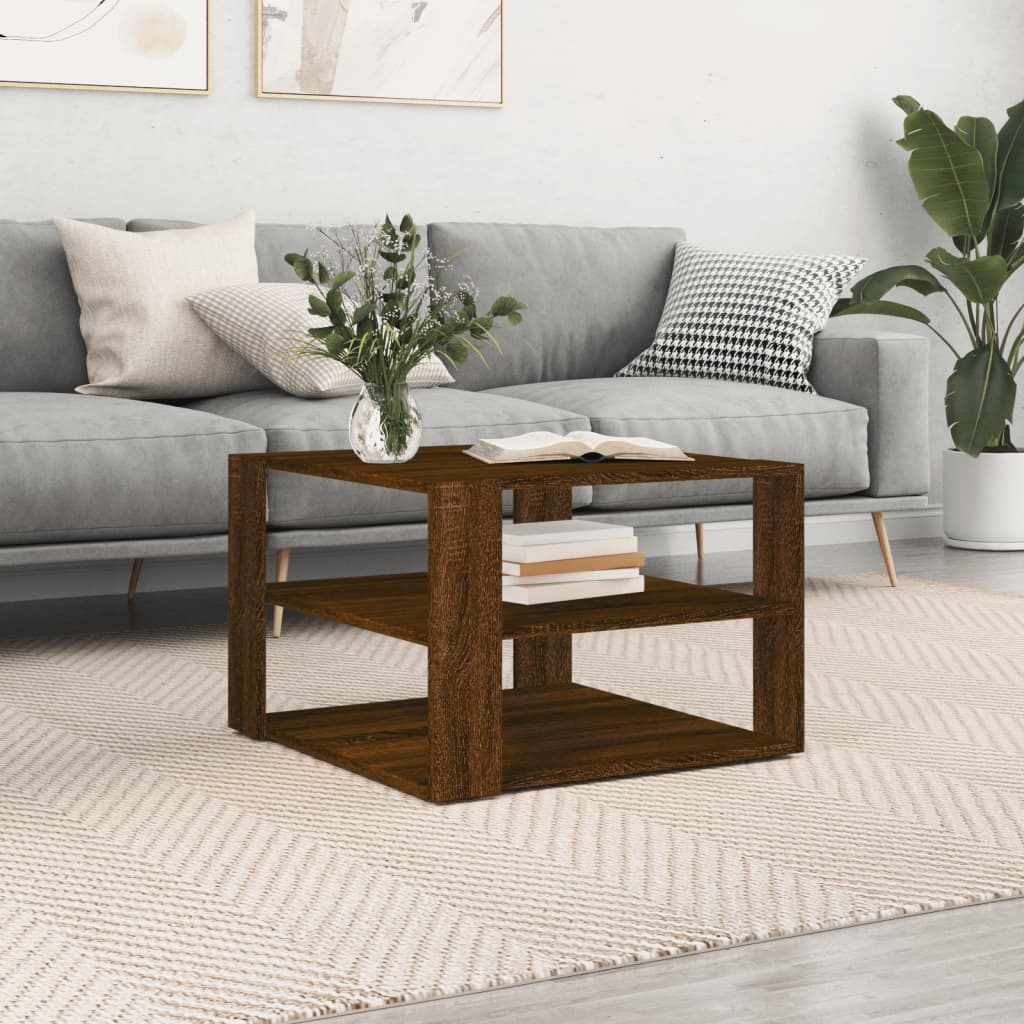 Coffee Table 23.4&quot;X23.4&quot;X15.7&quot; Engineered Wood