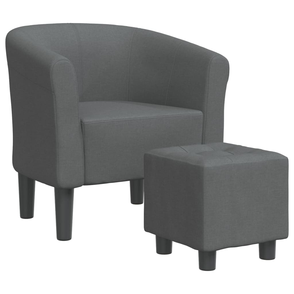 Tub Chair With Footstool Fabric