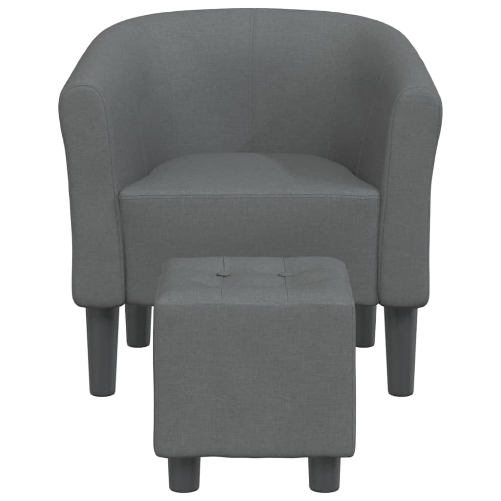 Tub Chair With Footstool Fabric