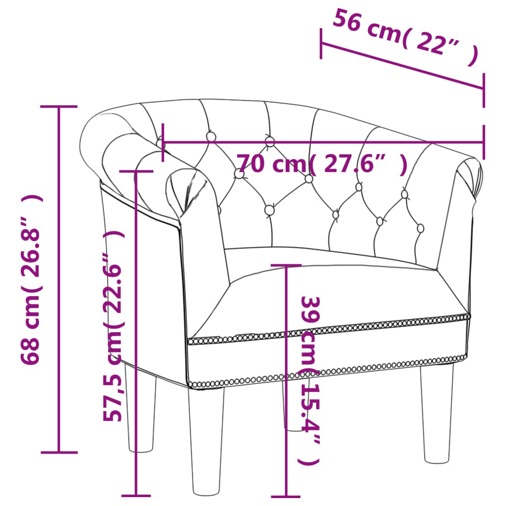 Tub Chair Faux Leather