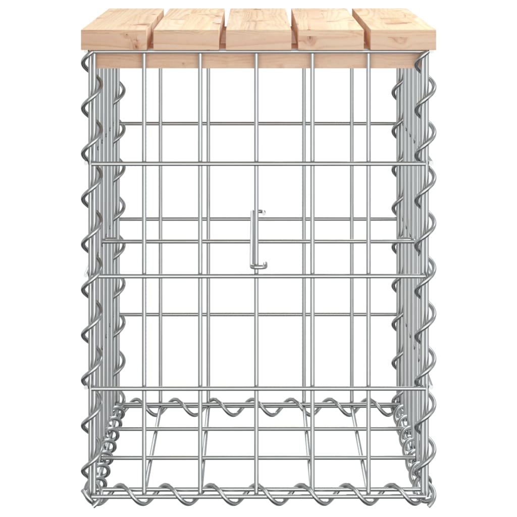 Patio Bench Gabion Design Solid Wood Pine