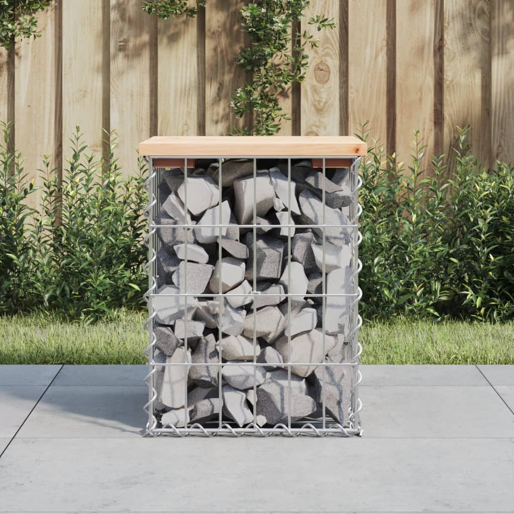 Patio Bench Gabion Design Solid Wood Pine