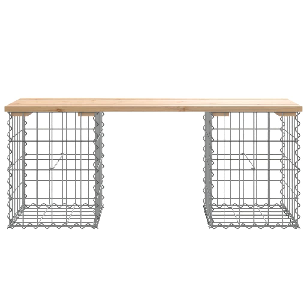 Patio Bench Gabion Design Solid Wood Pine