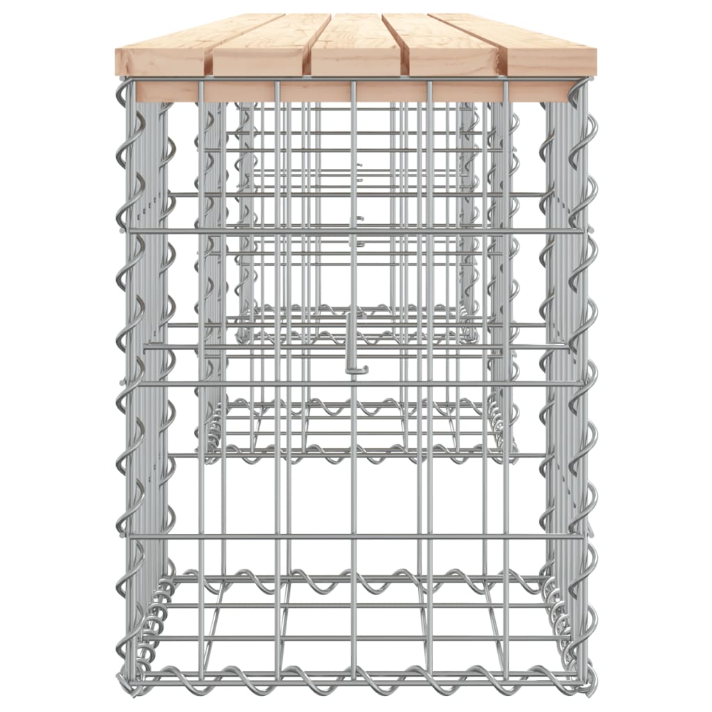 Patio Bench Gabion Design Solid Wood Pine