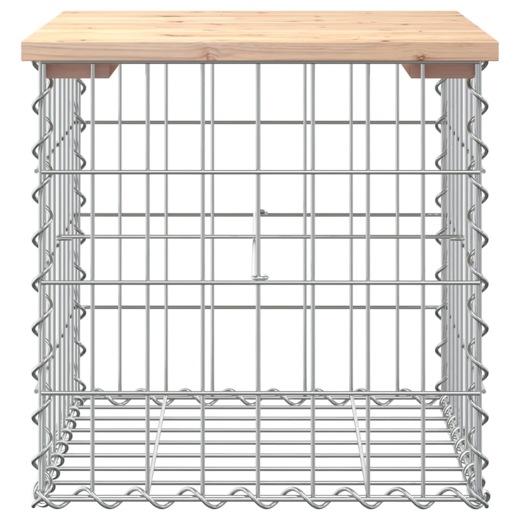 Patio Bench Gabion Design Solid Wood Pine