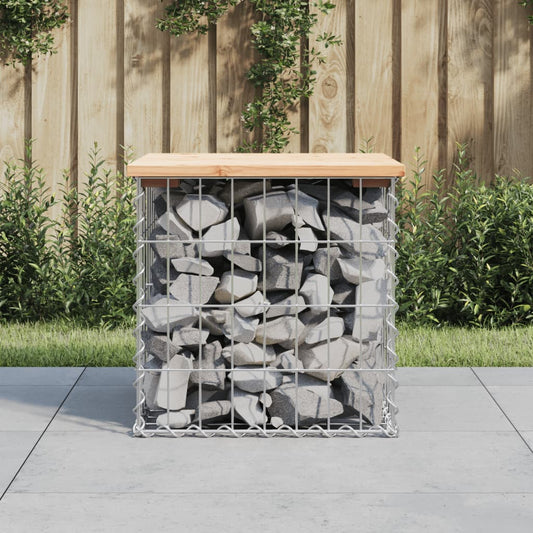 Patio Bench Gabion Design Solid Wood Pine