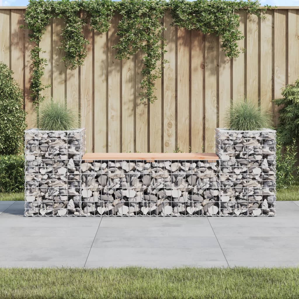 Patio Bench Gabion Design 72&quot;X16.1&quot;X23.8&quot; Solid Wood Pine