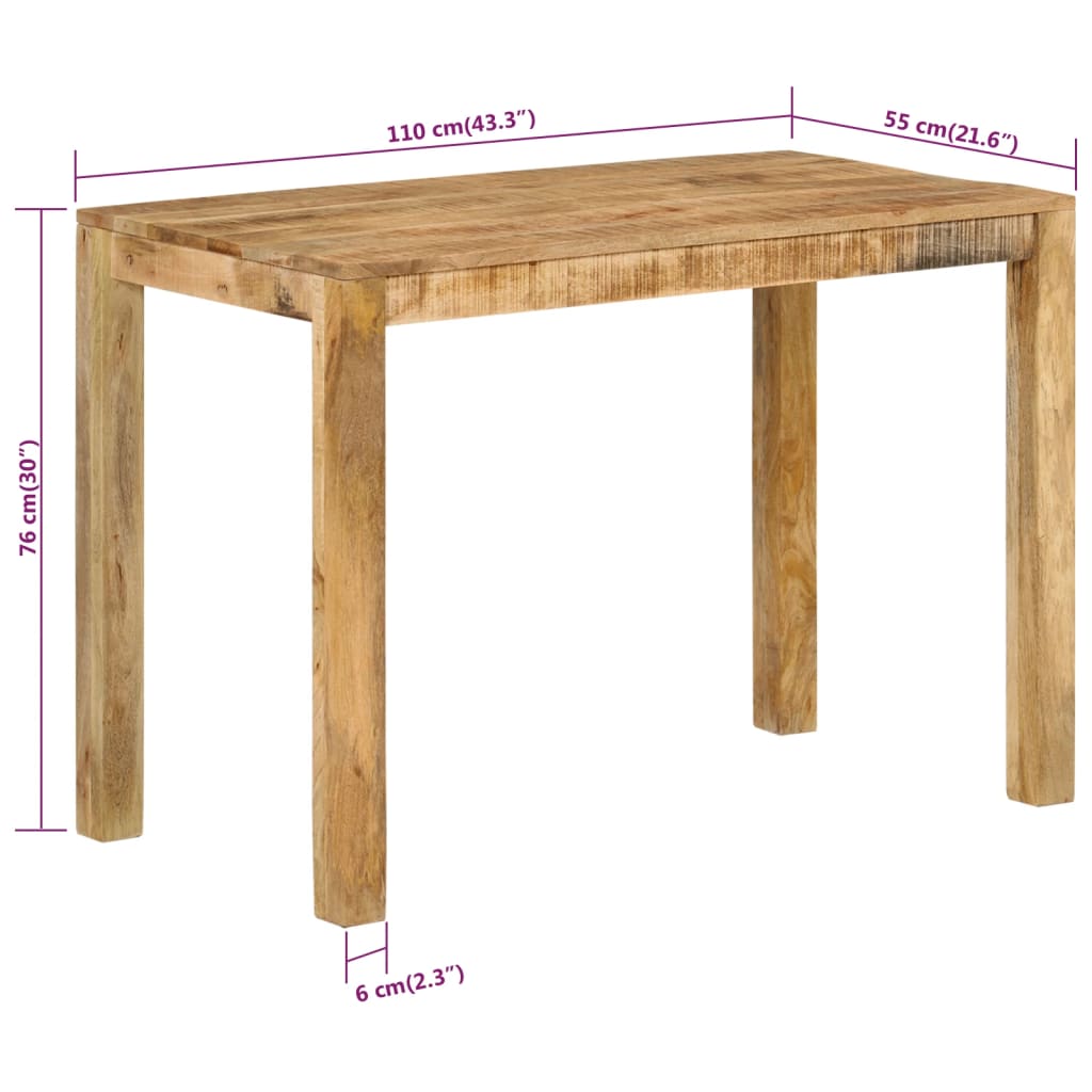 Dining Table Solid Wood Mango