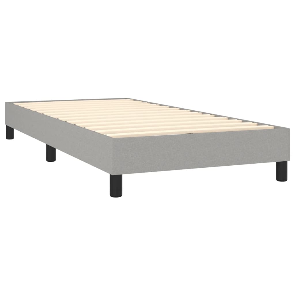 Box Spring Bed With Mattress 39.4&quot;X79.9&quot; Fabric