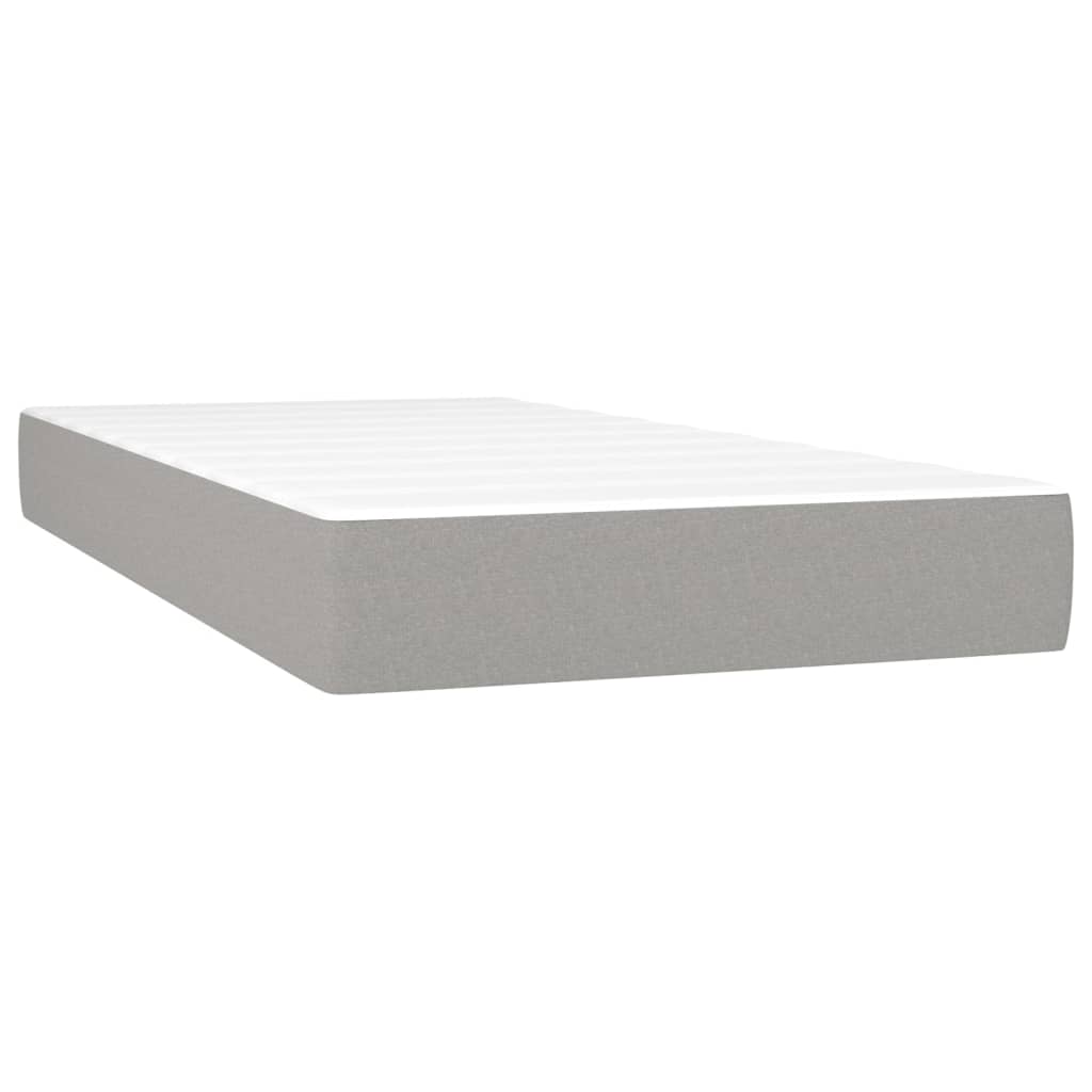 Box Spring Bed With Mattress 39.4&quot;X79.9&quot; Fabric