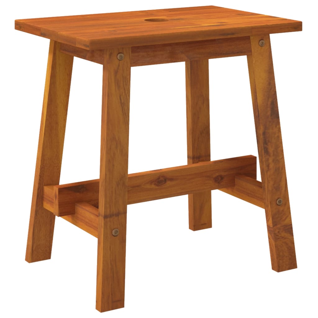 Stool Rectangular Solid Wood Acacia