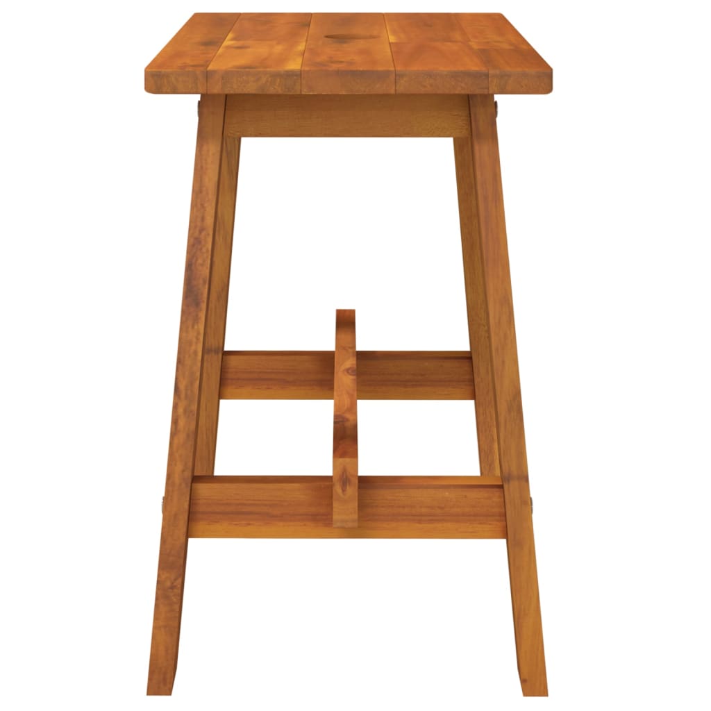 Stool Rectangular Solid Wood Acacia