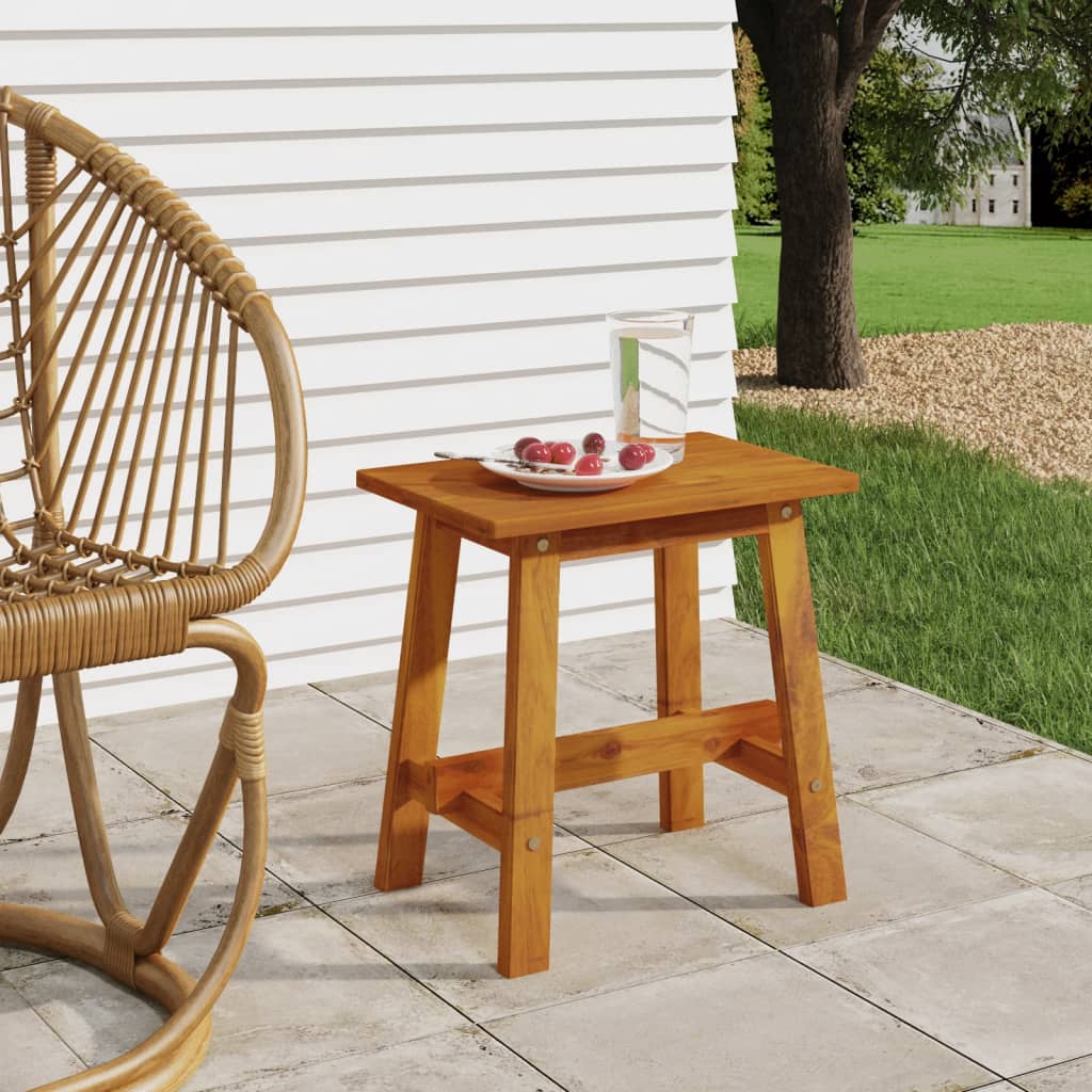 Stool Rectangular Solid Wood Acacia