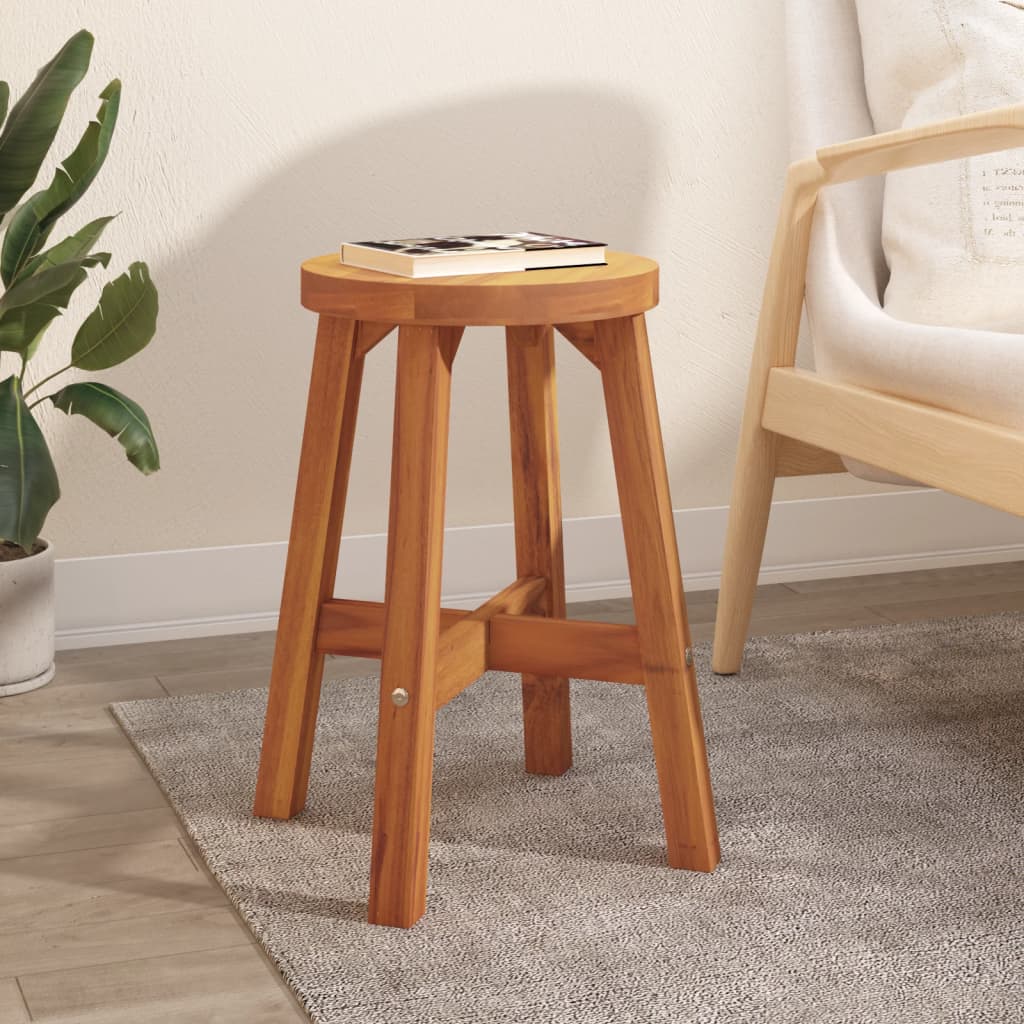 Stool Rectangular Solid Wood Acacia