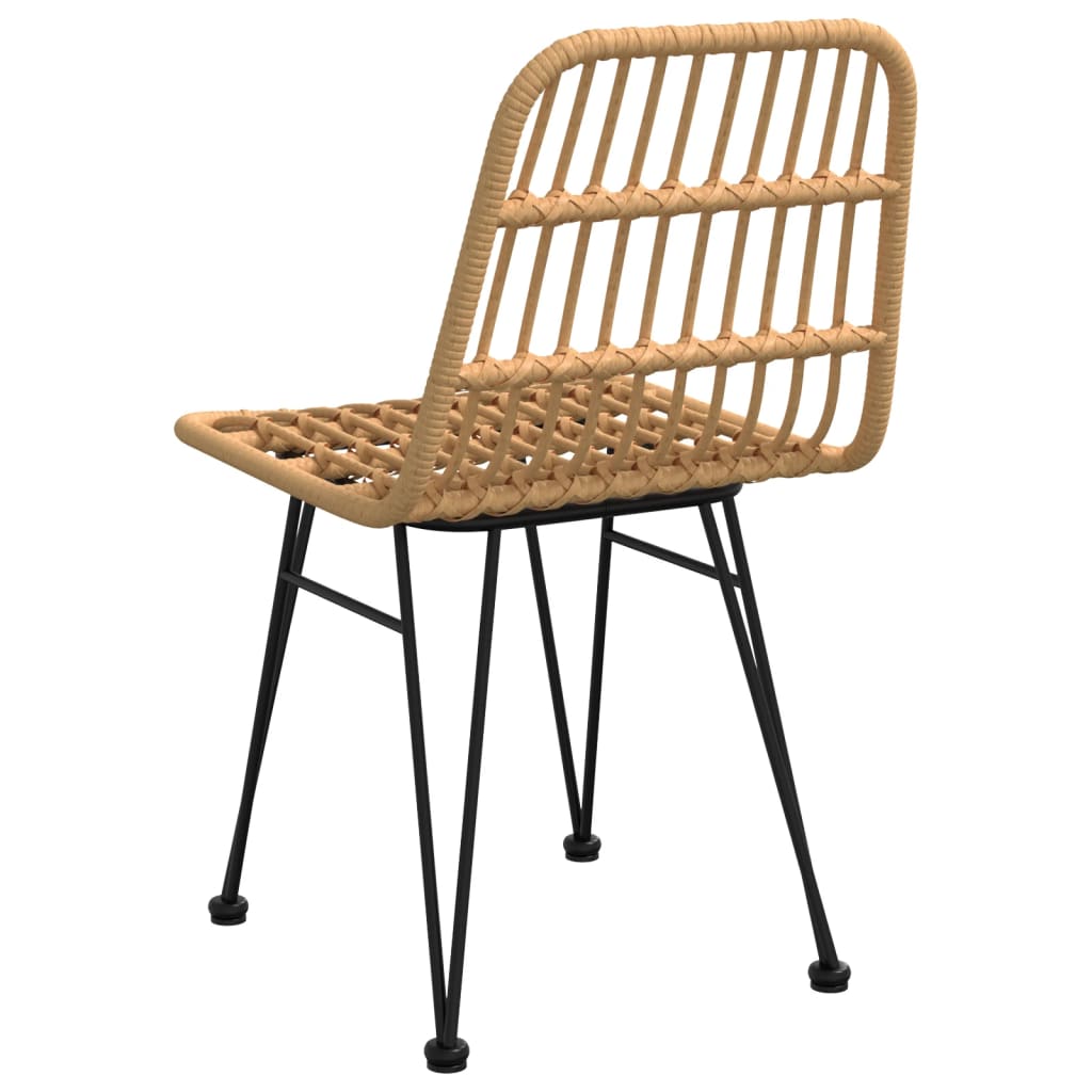 Patio Chairs 2 Pcs 18.9&quot;X24.4&quot;X33.1&quot; Pe Rattan