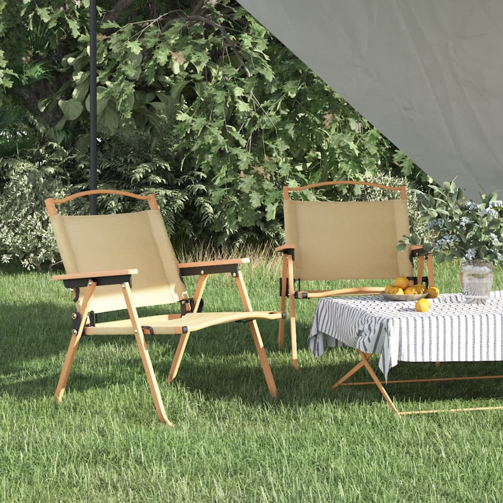 Camping Chairs 2 Pcs Oxford Fabric