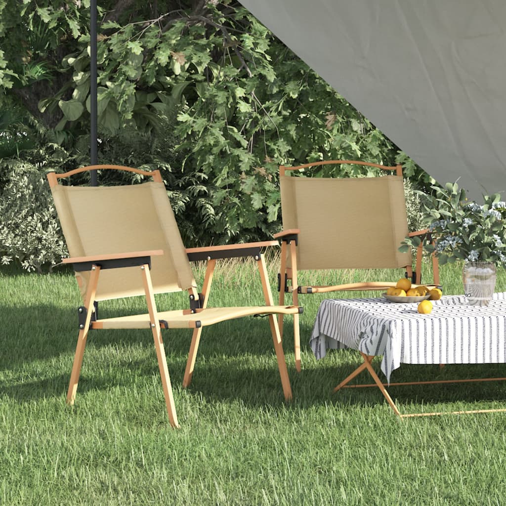 Camping Chairs 2 Pcs Oxford Fabric