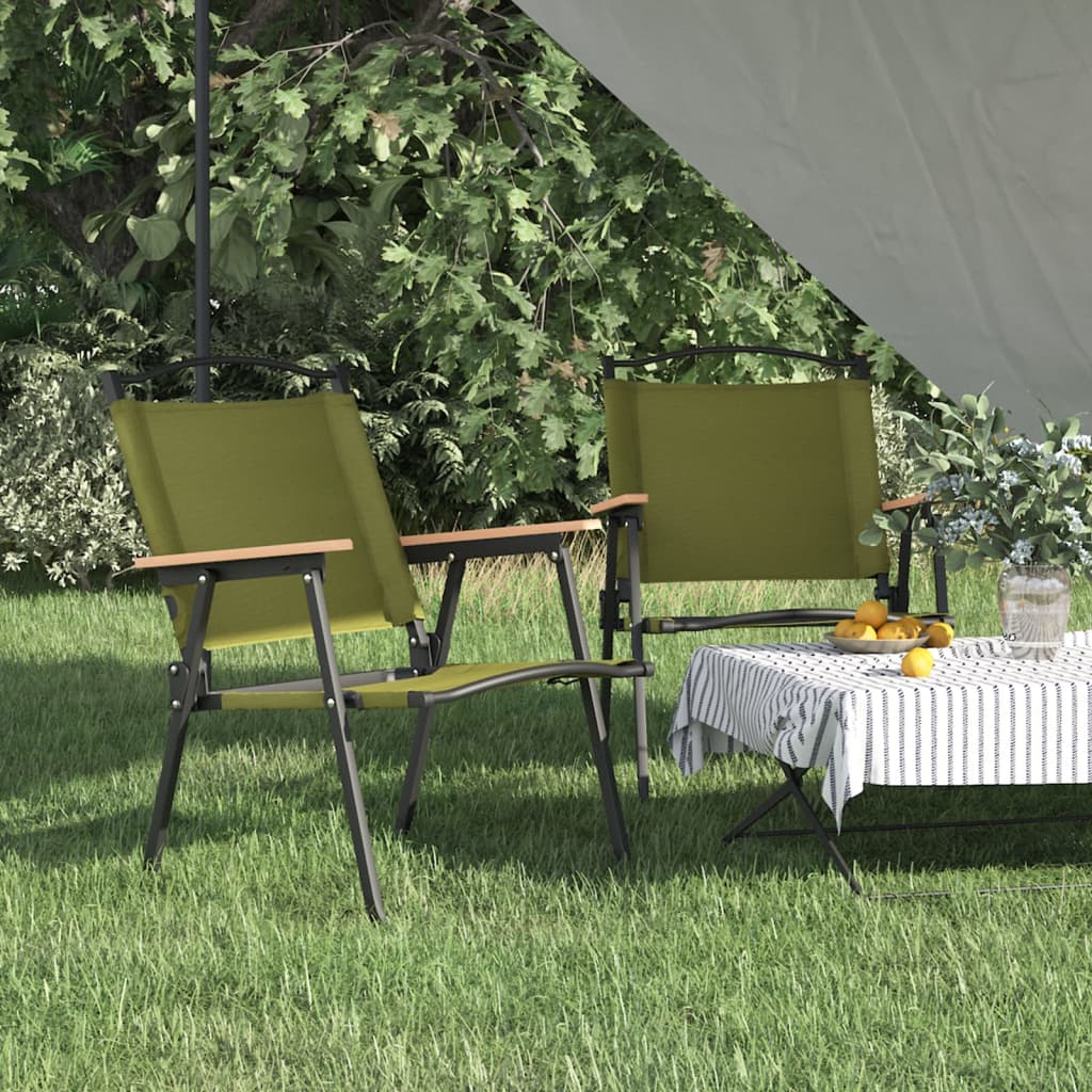 Camping Chairs 2 Pcs Oxford Fabric