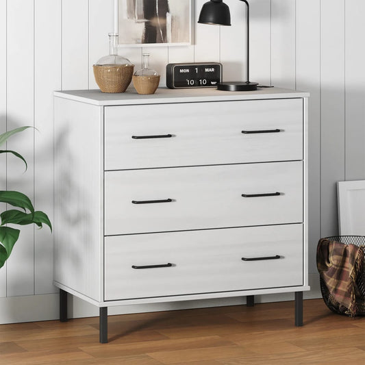 Sideboard With 3 Drawers 30.3&quot;X15.7&quot;X31.3&quot; Solid Wood Oslo