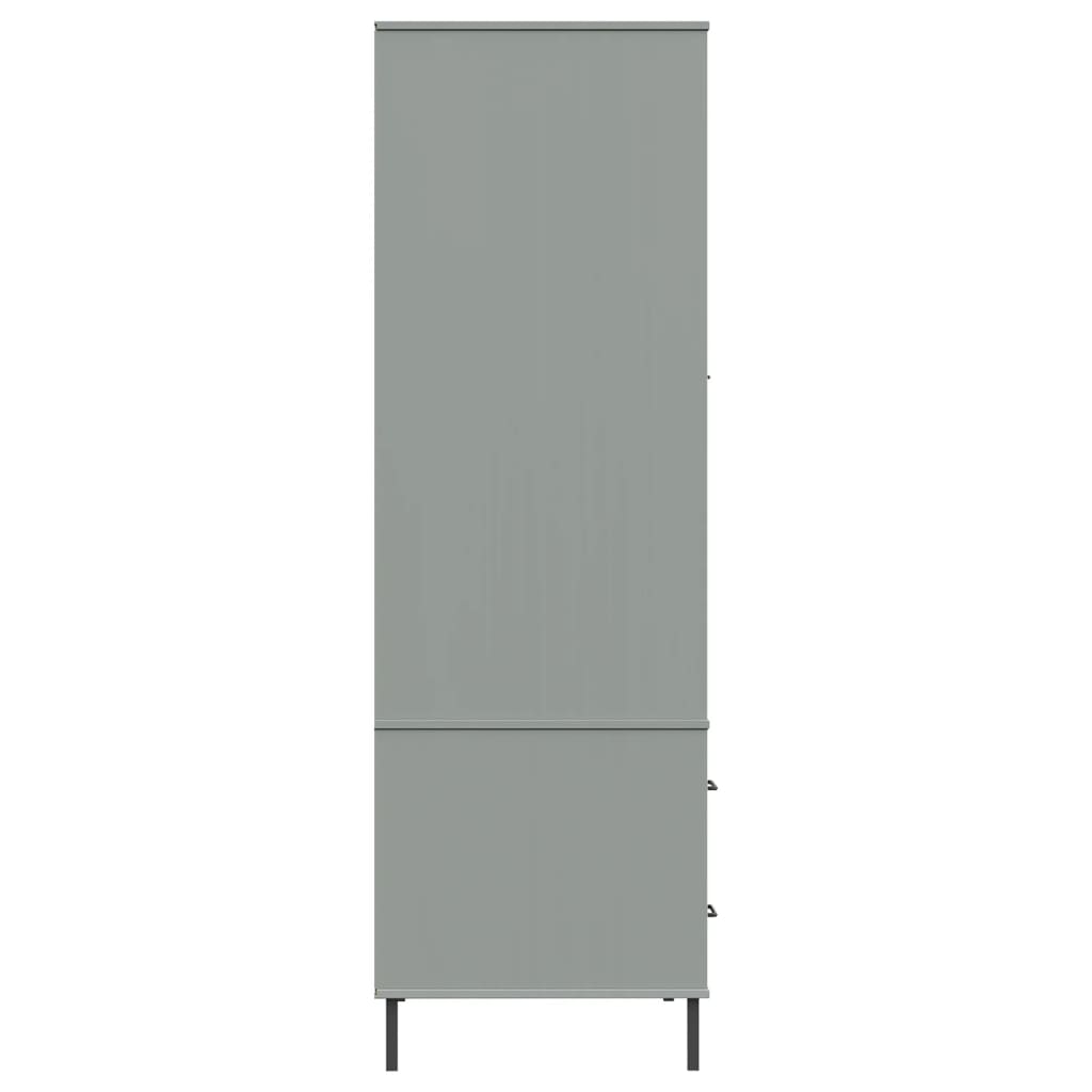 Wardrobe With Metal Legs 35.4&quot;X21.7&quot;X67.9&quot; Solid Wood Oslo