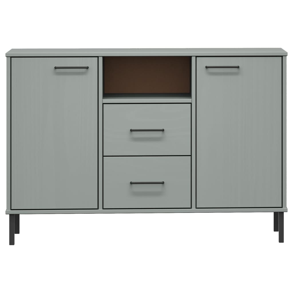 Sideboard With Metal Legs 44.5&quot;X15.7&quot;X30.3&quot; Solid Wood Oslo