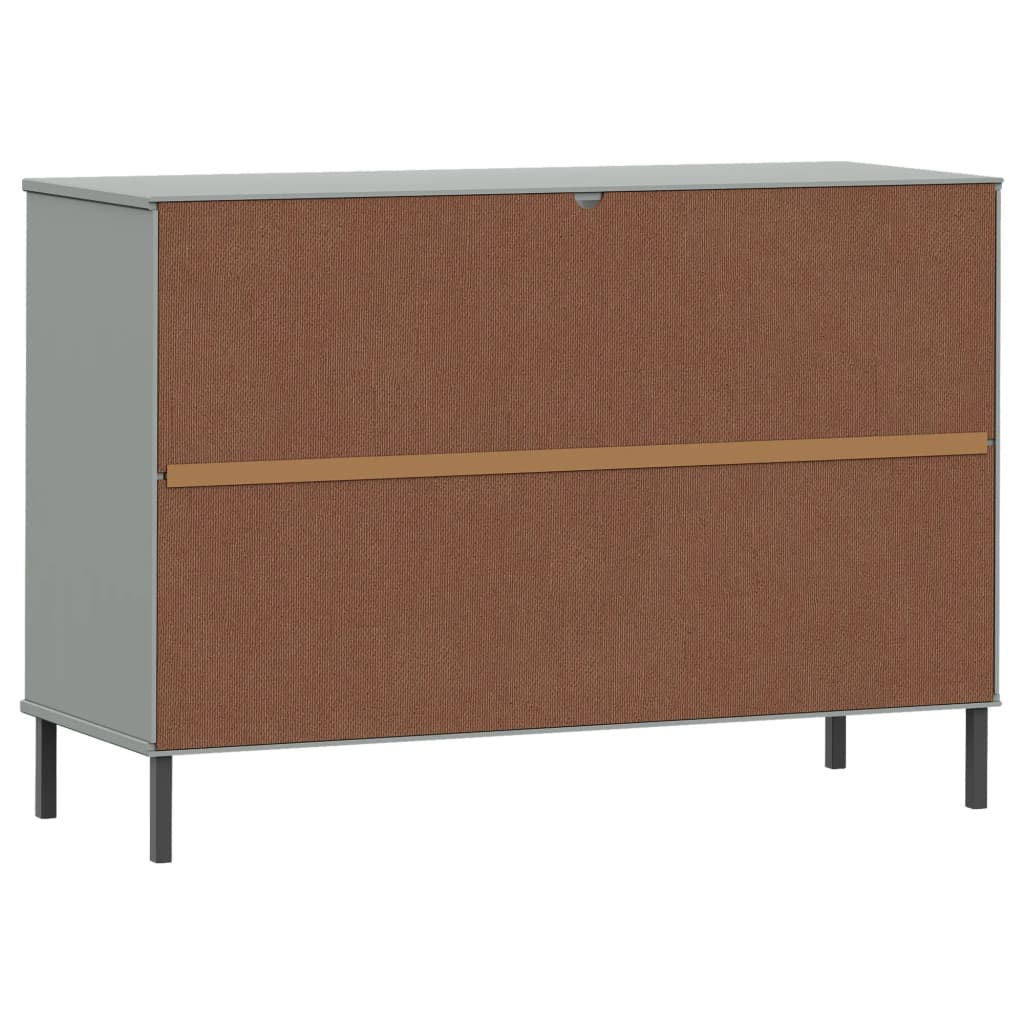 Sideboard With Metal Legs 44.5&quot;X15.7&quot;X30.3&quot; Solid Wood Oslo