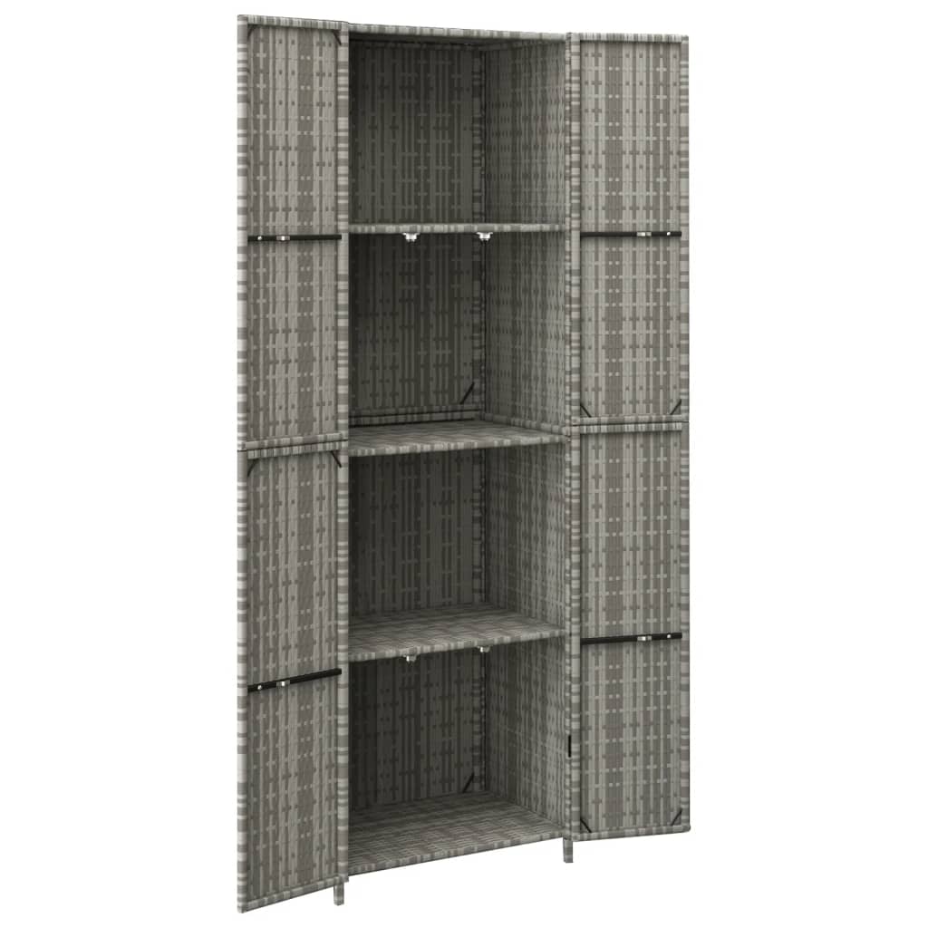 Garden Storage Cabinet 23.2&quot;X15.7&quot;X70.9&quot; Poly Rattan