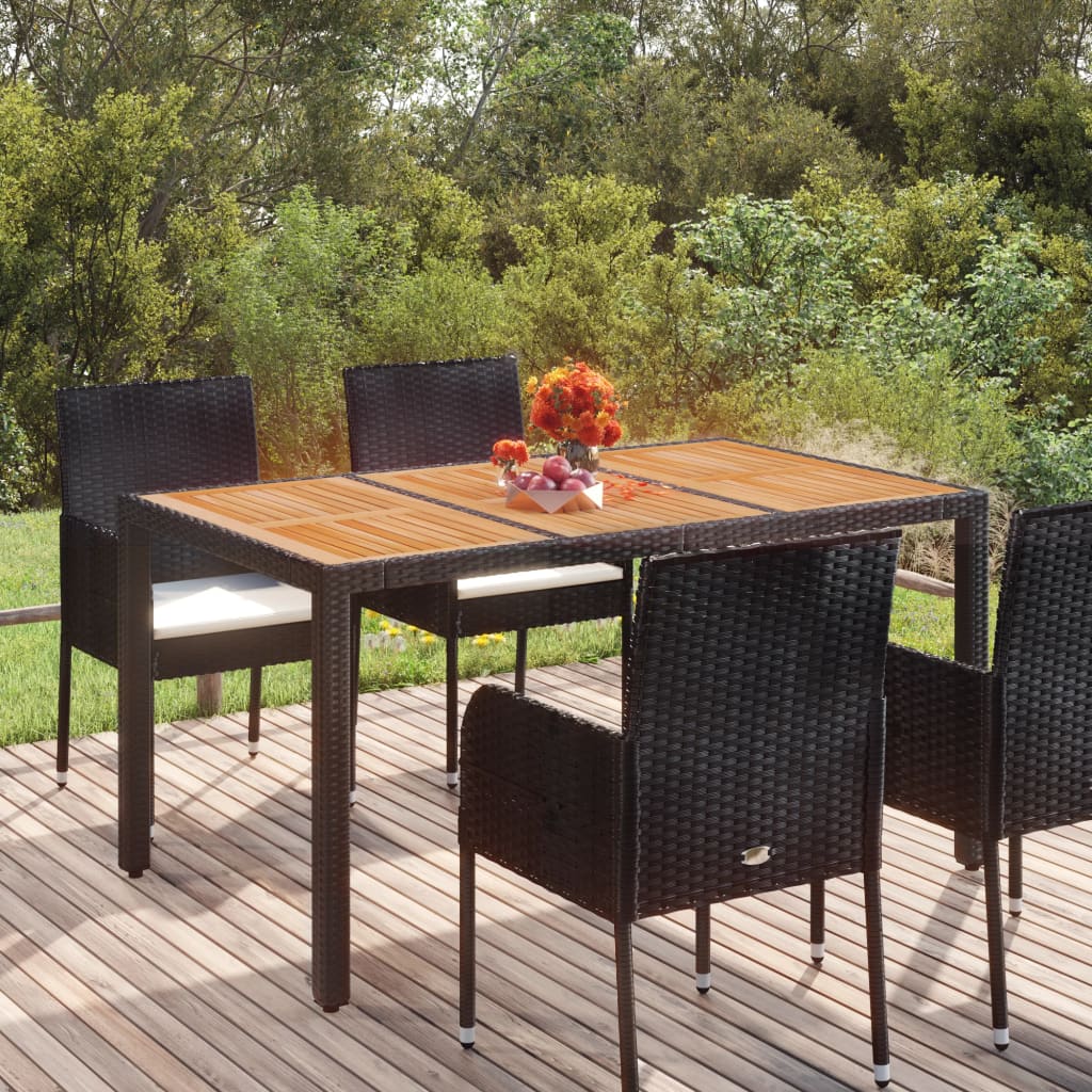 Patio Table With Poly Rattan