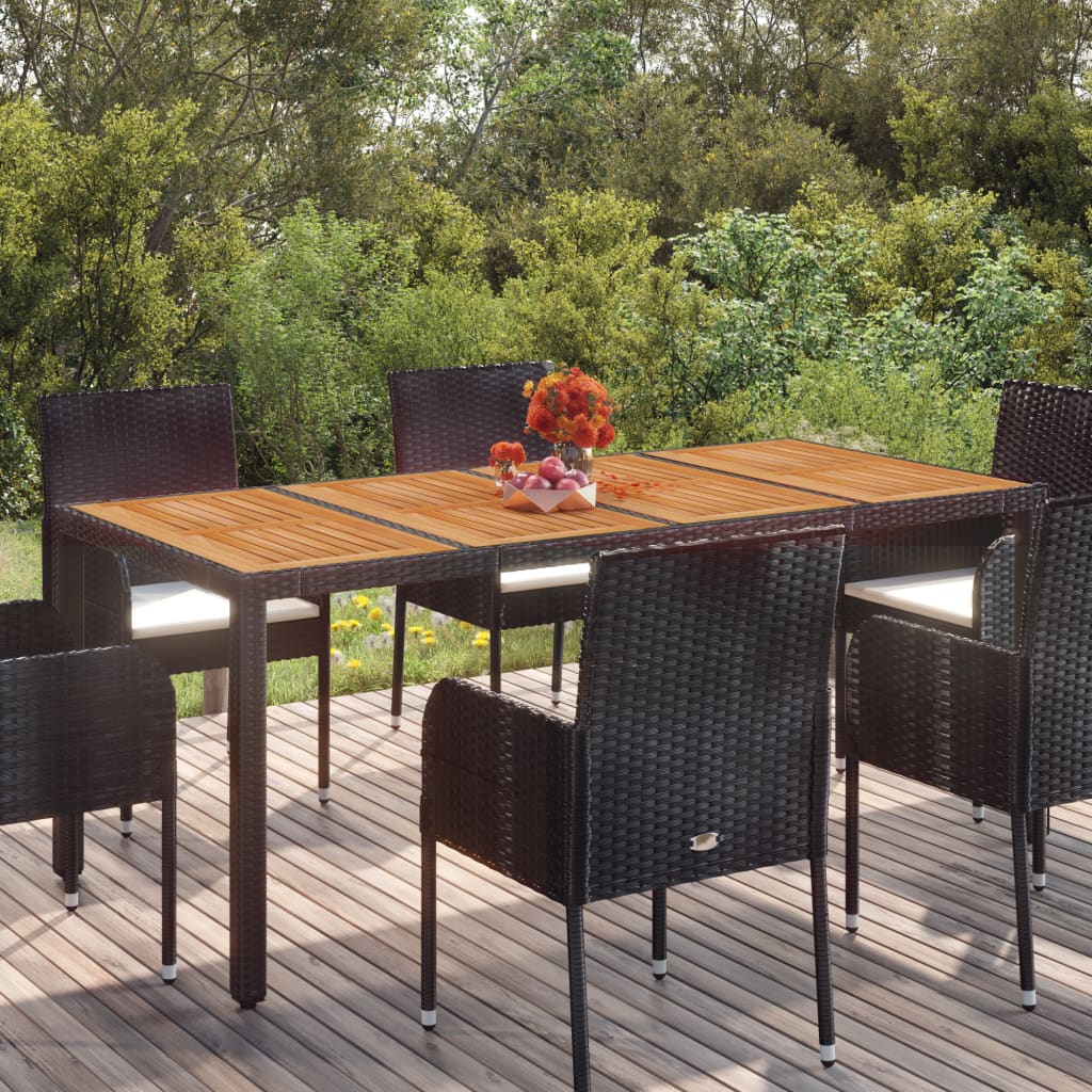 Patio Table With Poly Rattan