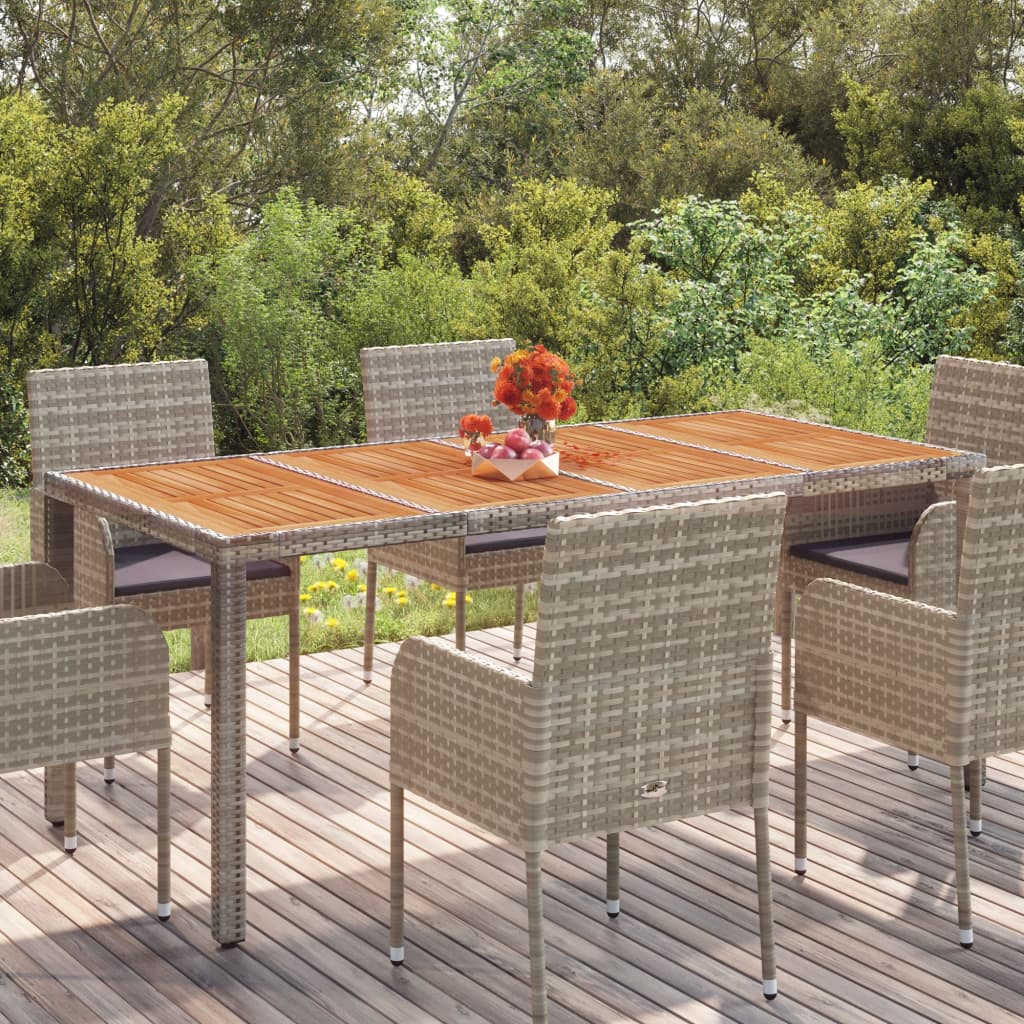 Patio Table With Poly Rattan