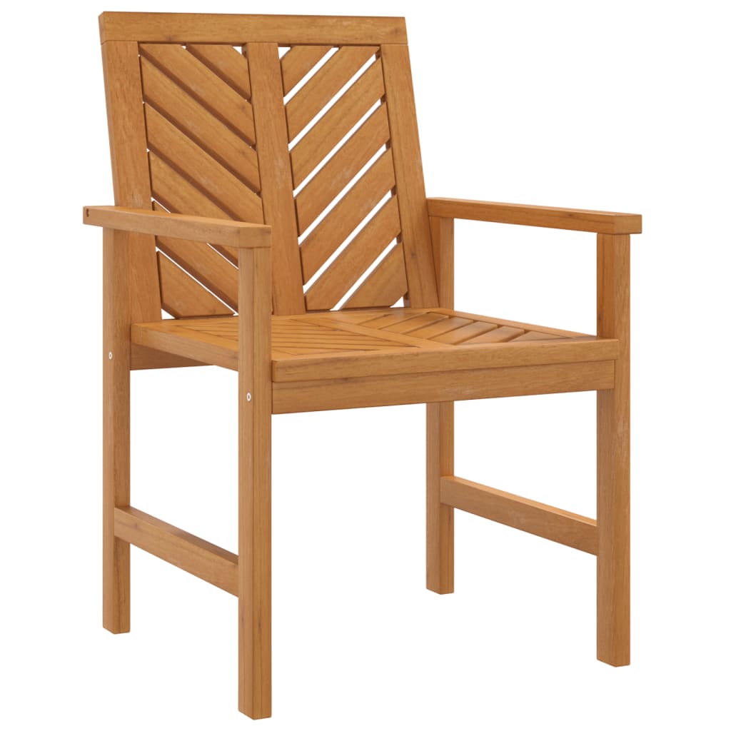 Patio Dining Chairs 2 Pcs Solid Wood Acacia