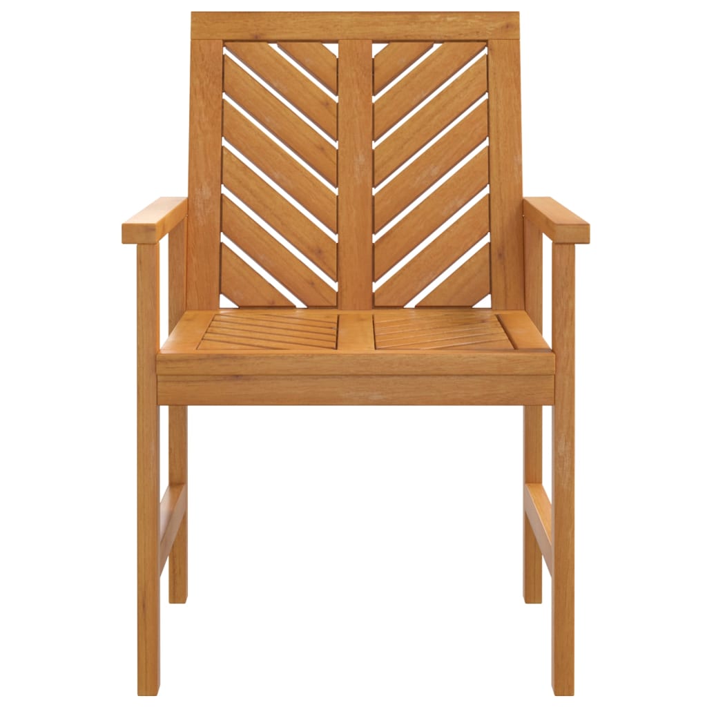 Patio Dining Chairs 2 Pcs Solid Wood Acacia