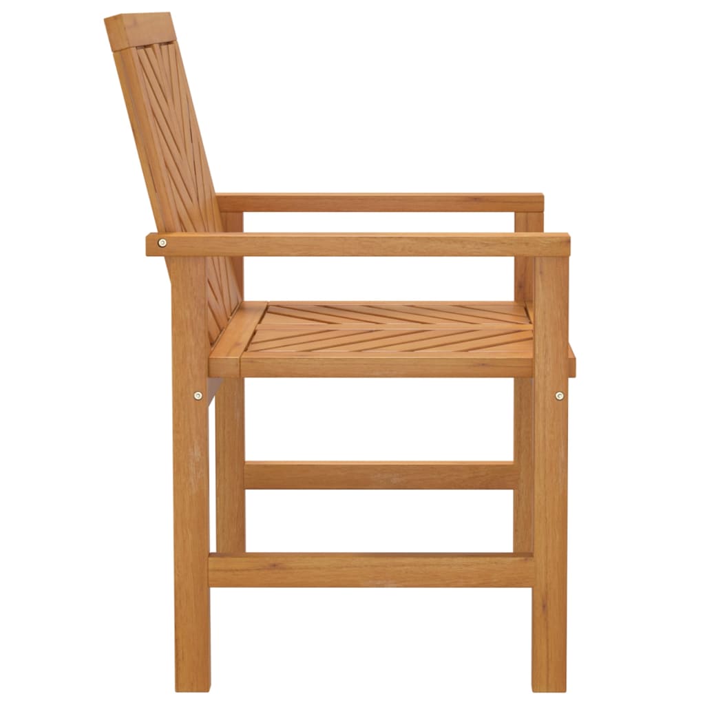 Patio Dining Chairs 2 Pcs Solid Wood Acacia