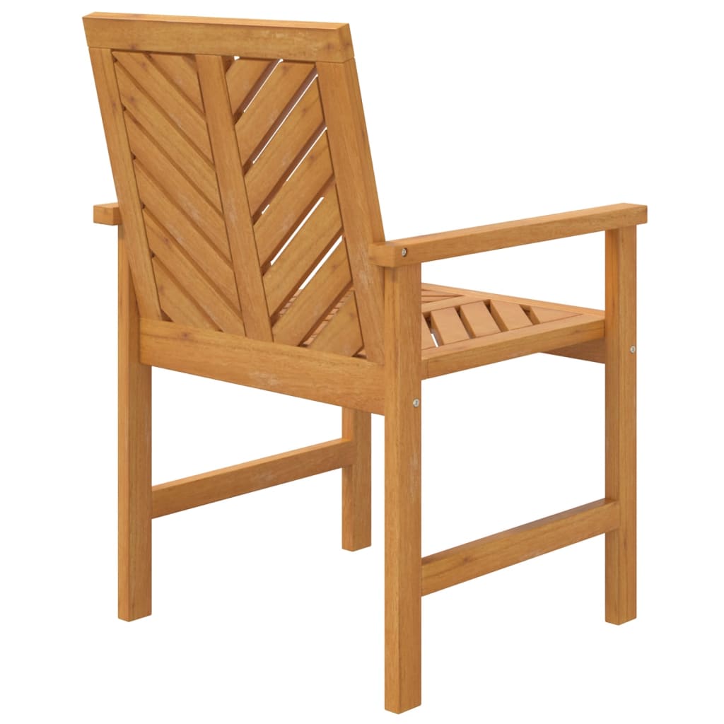 Patio Dining Chairs 2 Pcs Solid Wood Acacia