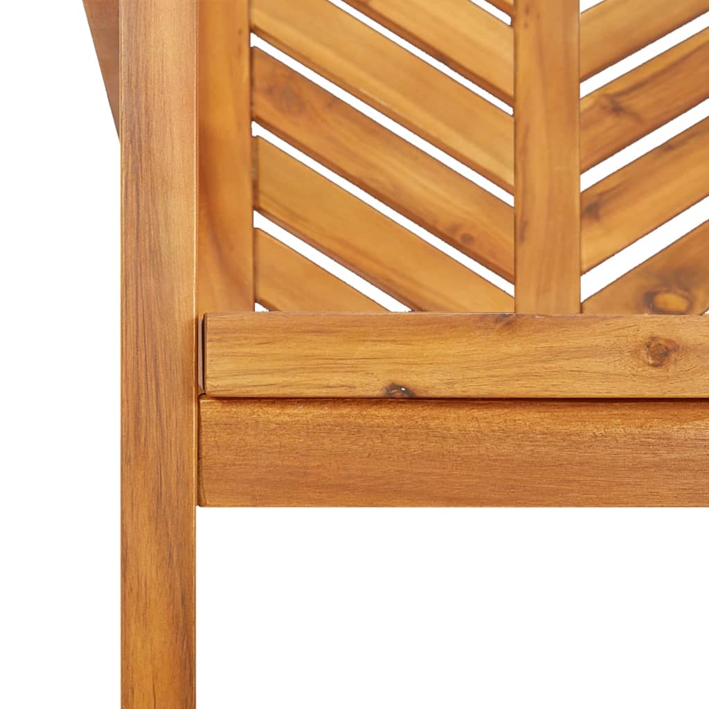 Patio Dining Chairs 2 Pcs Solid Wood Acacia