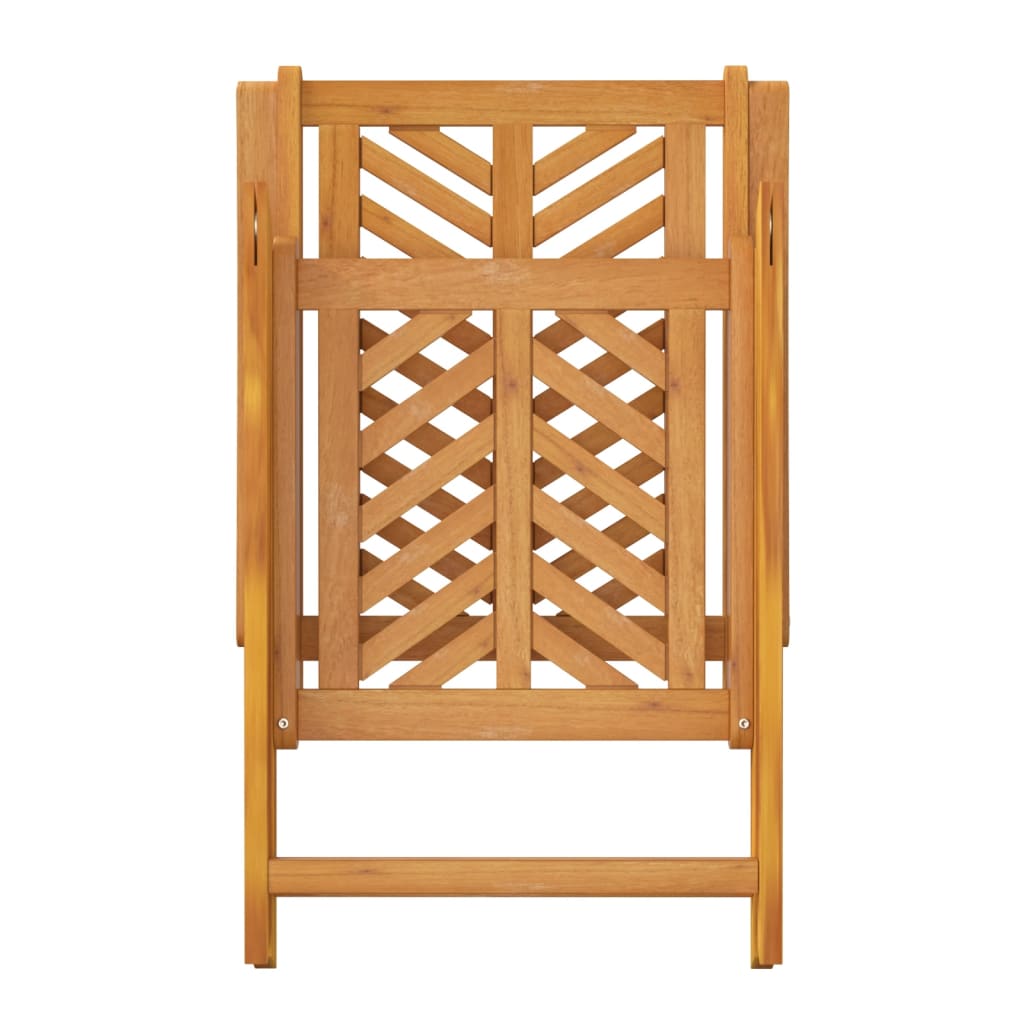 Reclining Patio Chairs 3 Pcs Solid Wood Acacia