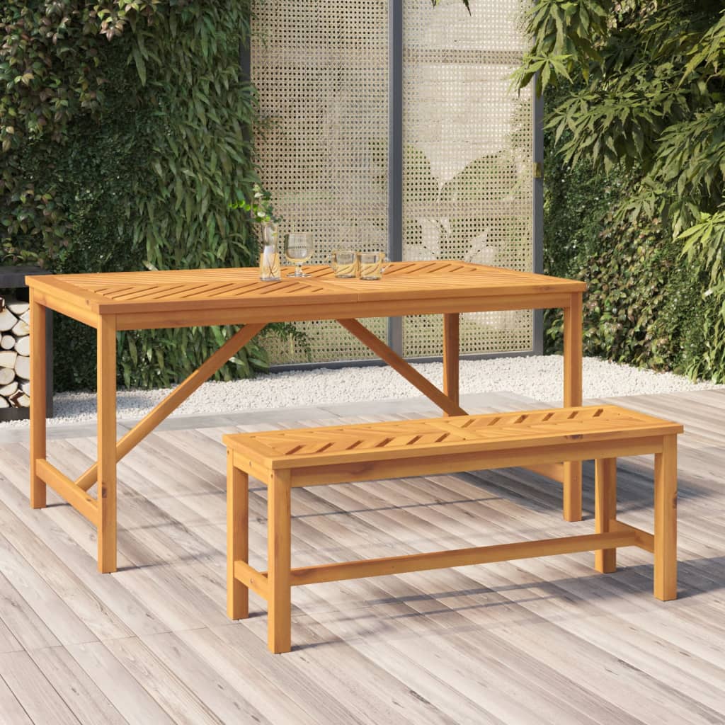 Patio Bench 59.1&quot; Solid Wood Acacia