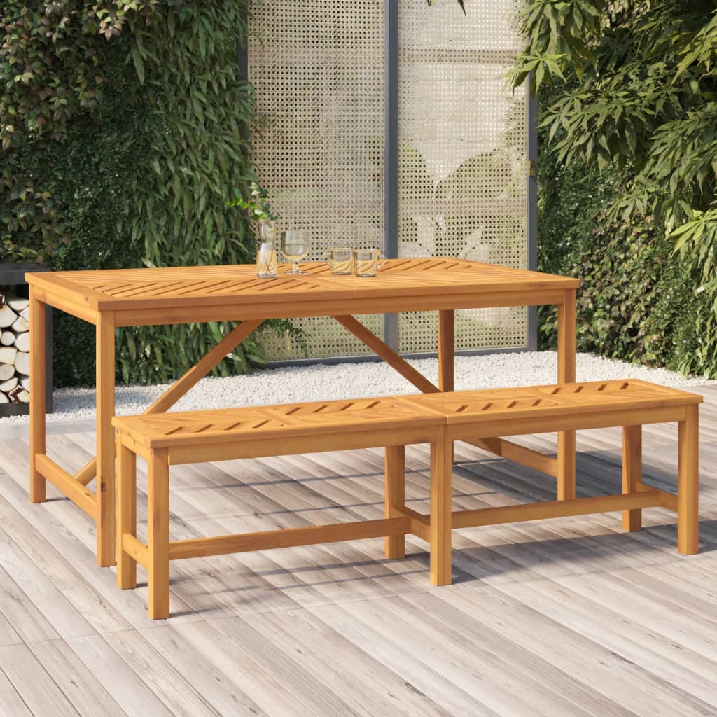 Patio Bench 59.1&quot; Solid Wood Acacia