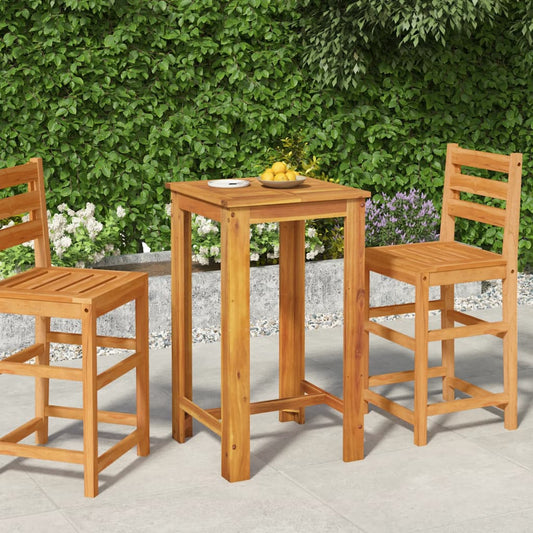 Patio Bar Table Solid Wood Acacia