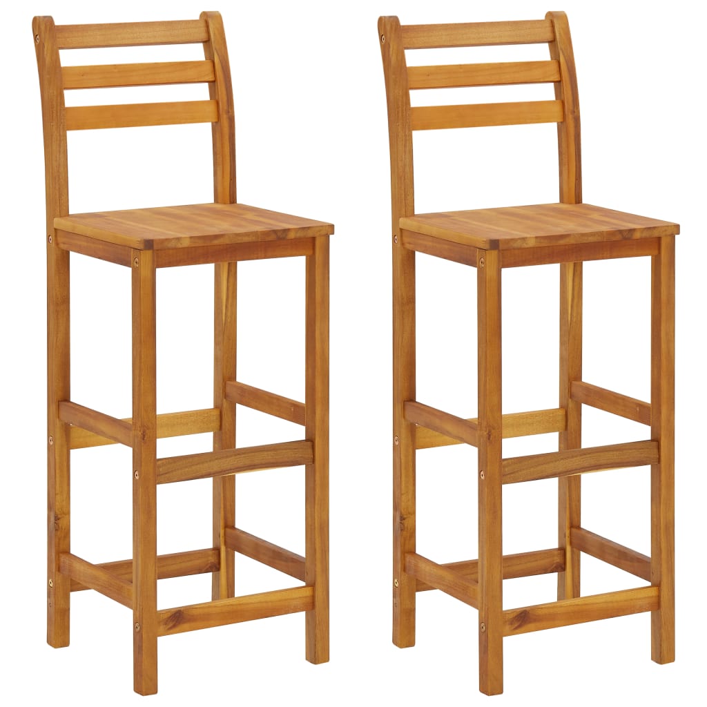 3 Piece Patio Bar Set Solid Wood Acacia