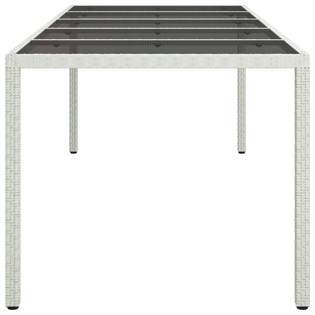 Patio Table 98.4&quot;X39.4&quot;X29.5&quot; Poly Rattan And Tempered Glass