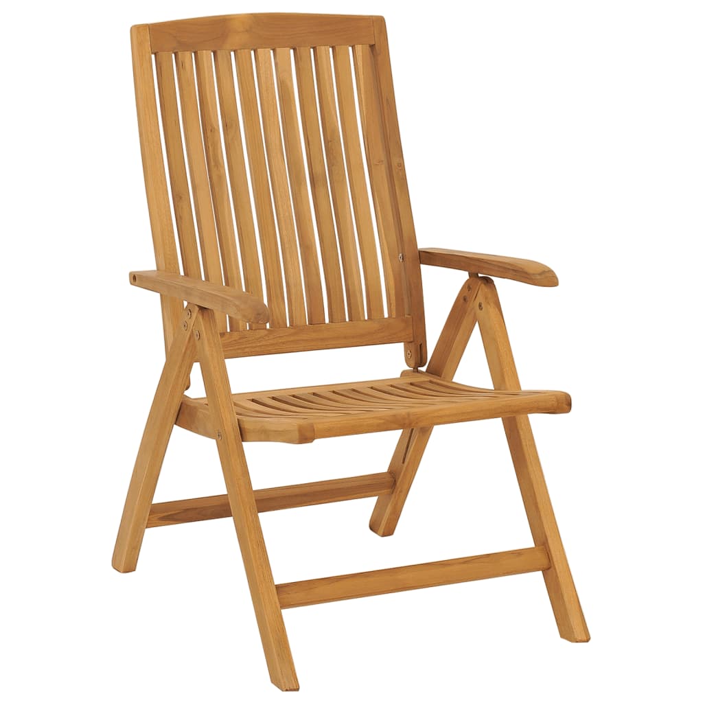 Reclining Patio Chairs 2 Pcs Solid Wood Teak