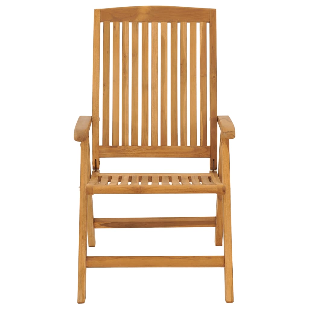 Reclining Patio Chairs 2 Pcs Solid Wood Teak