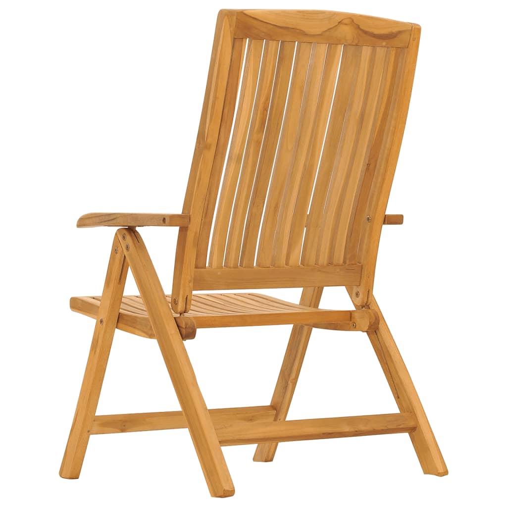 Reclining Patio Chairs 2 Pcs Solid Wood Teak