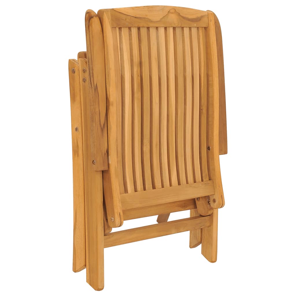 Reclining Patio Chairs 2 Pcs Solid Wood Teak