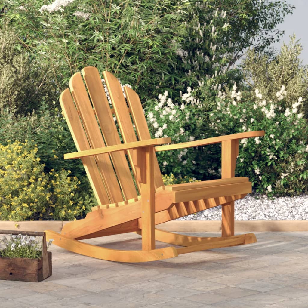 Patio Adirondack Rocking Chair 31.1&quot;X39.4&quot;X40.6&quot; Solid Wood Teak