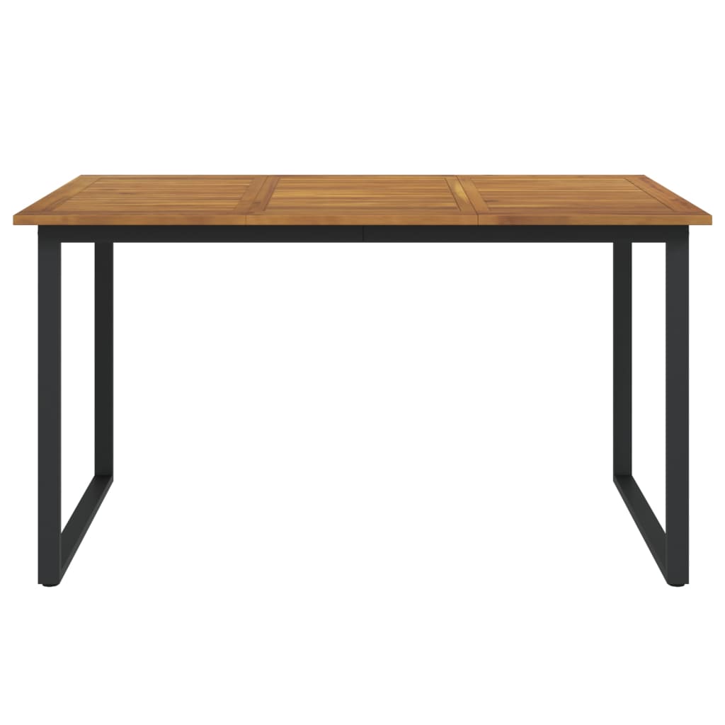 Patio Table With U-Shaped Legs Solid Wood Acacia