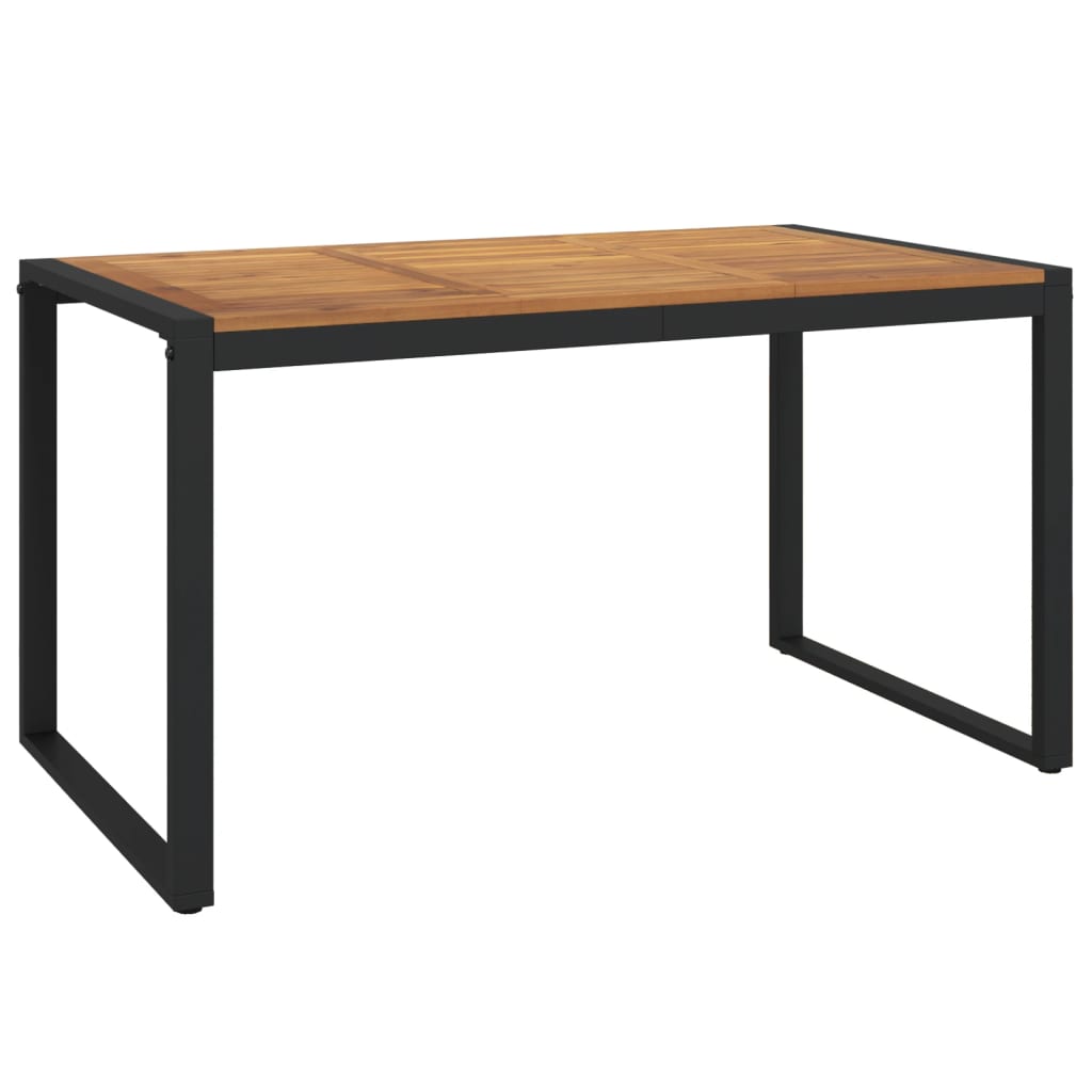 Patio Table With U-Shaped Legs Solid Wood Acacia