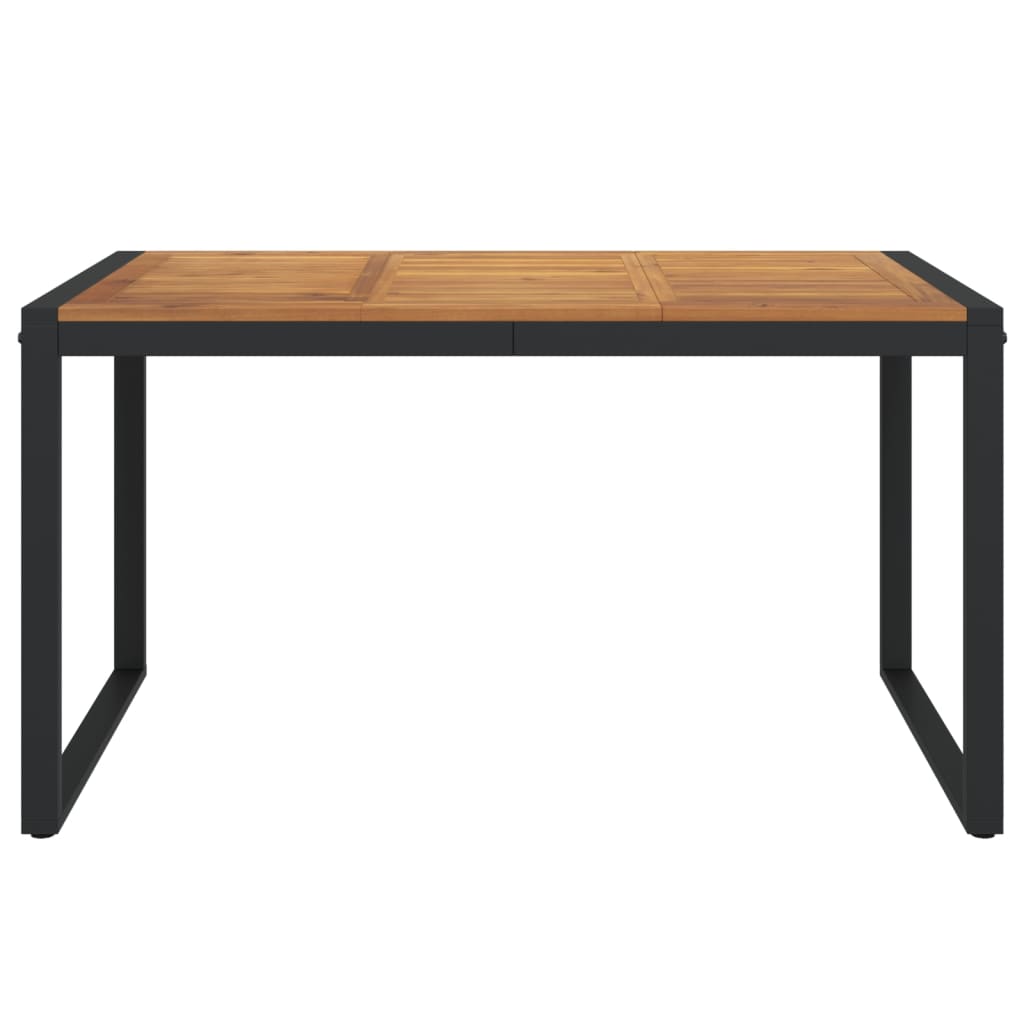 Patio Table With U-Shaped Legs Solid Wood Acacia